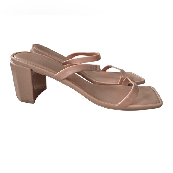 Jeffrey Campbell Women’s Size 8 Nude Pink Strappy Square Toe Block Heel Sandals - Picture 7 of 8